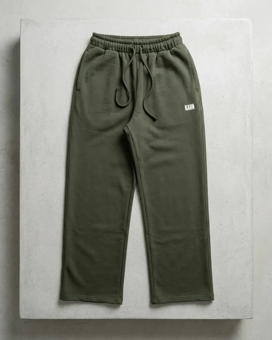 Green Wide leg sweatpant