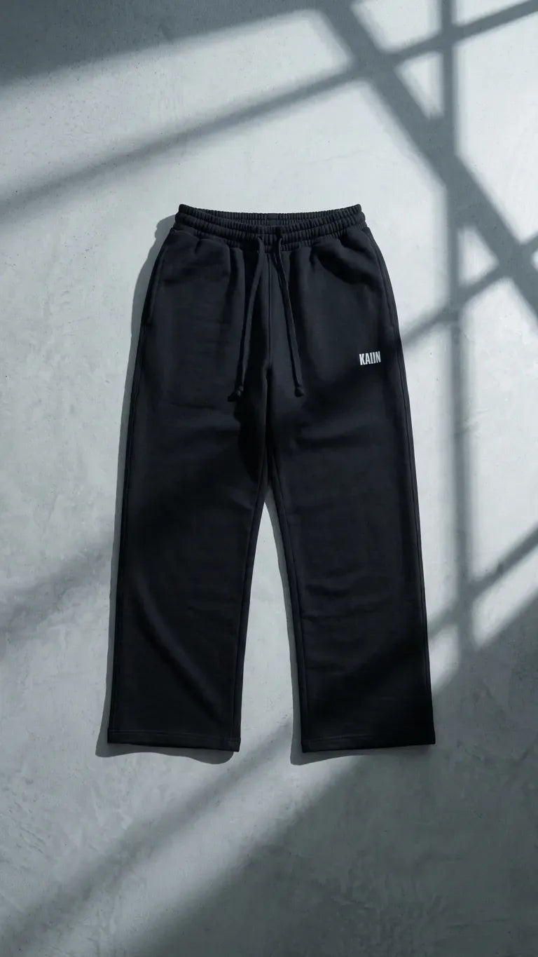 Black Wide leg sweatpant