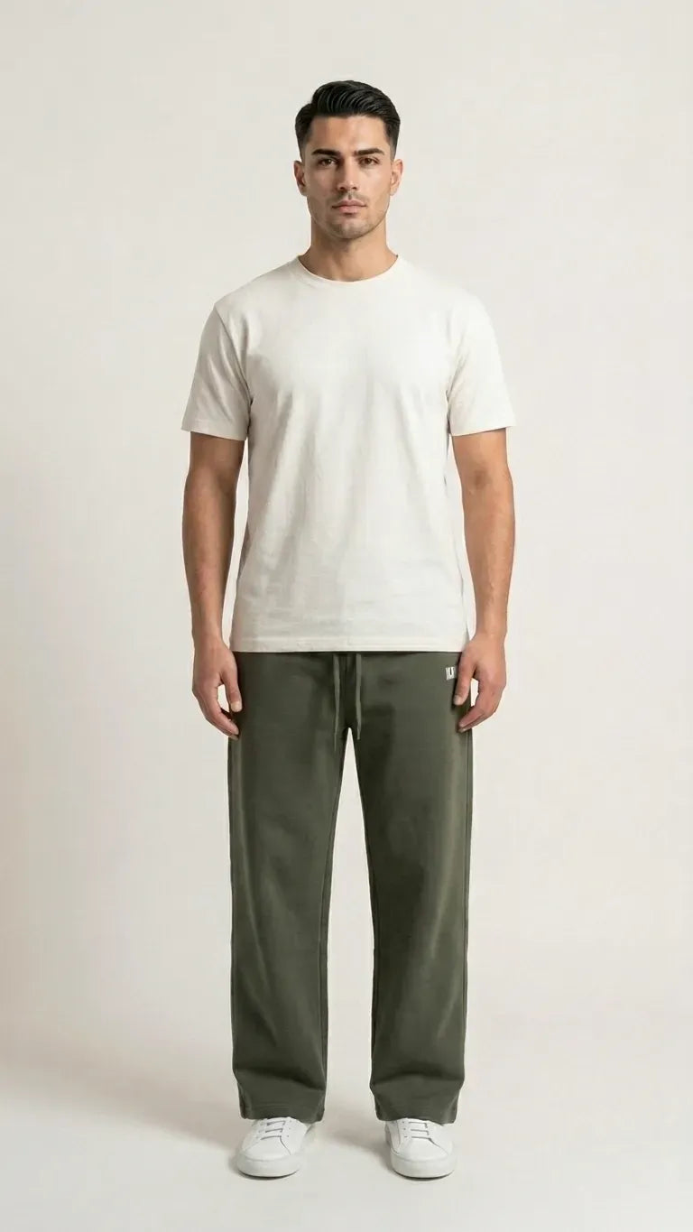 Green Wide leg sweatpant