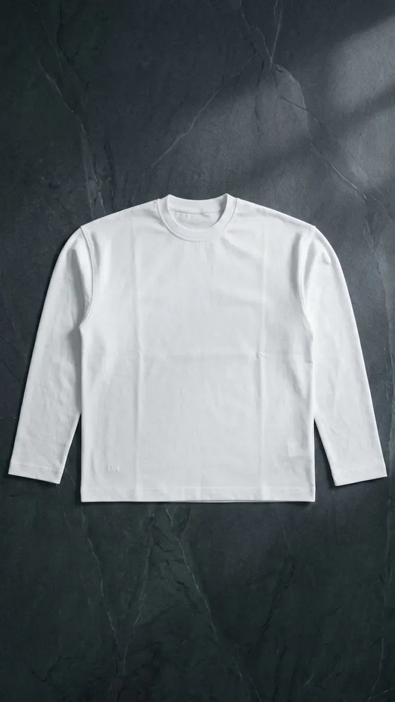 Oversized White T-shirt Long sleeve