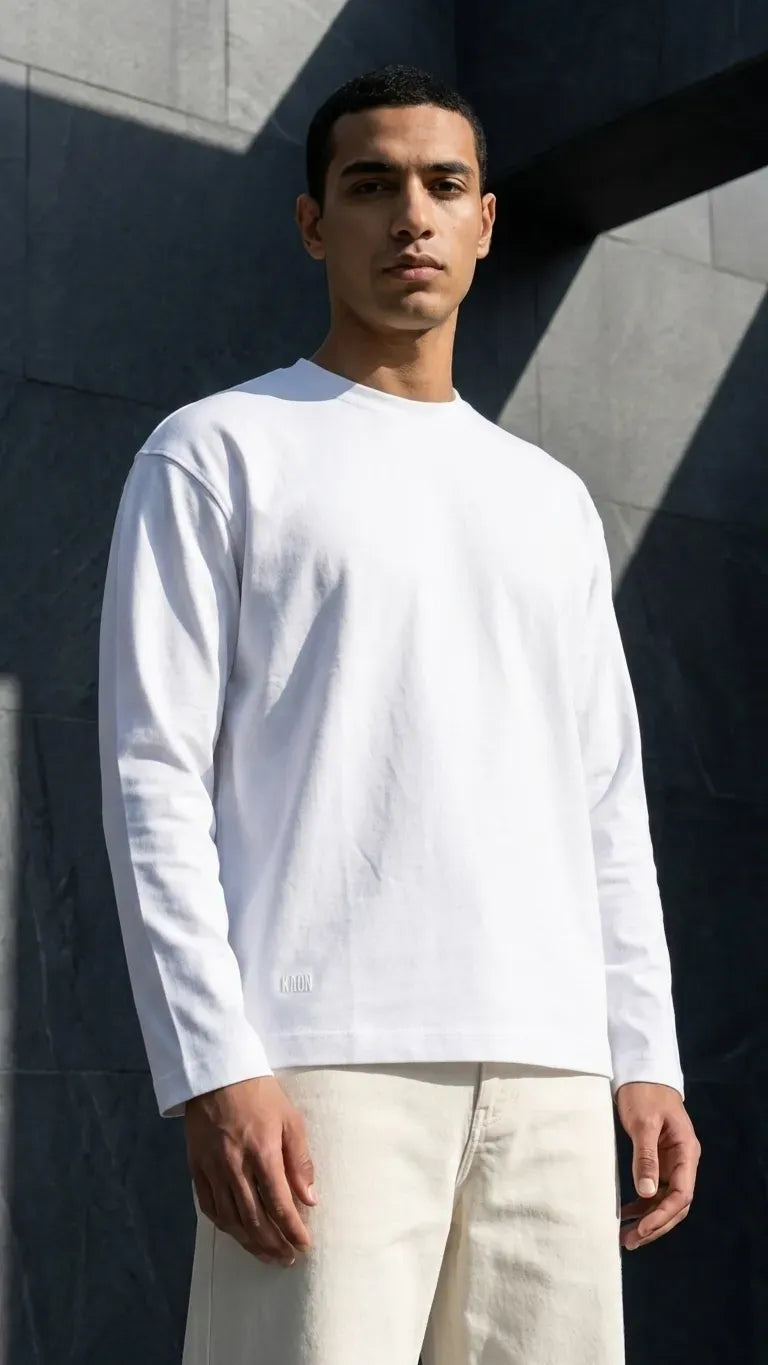 Oversized White T-shirt Long sleeve