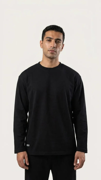 Oversized Black T-shirt Long sleeve