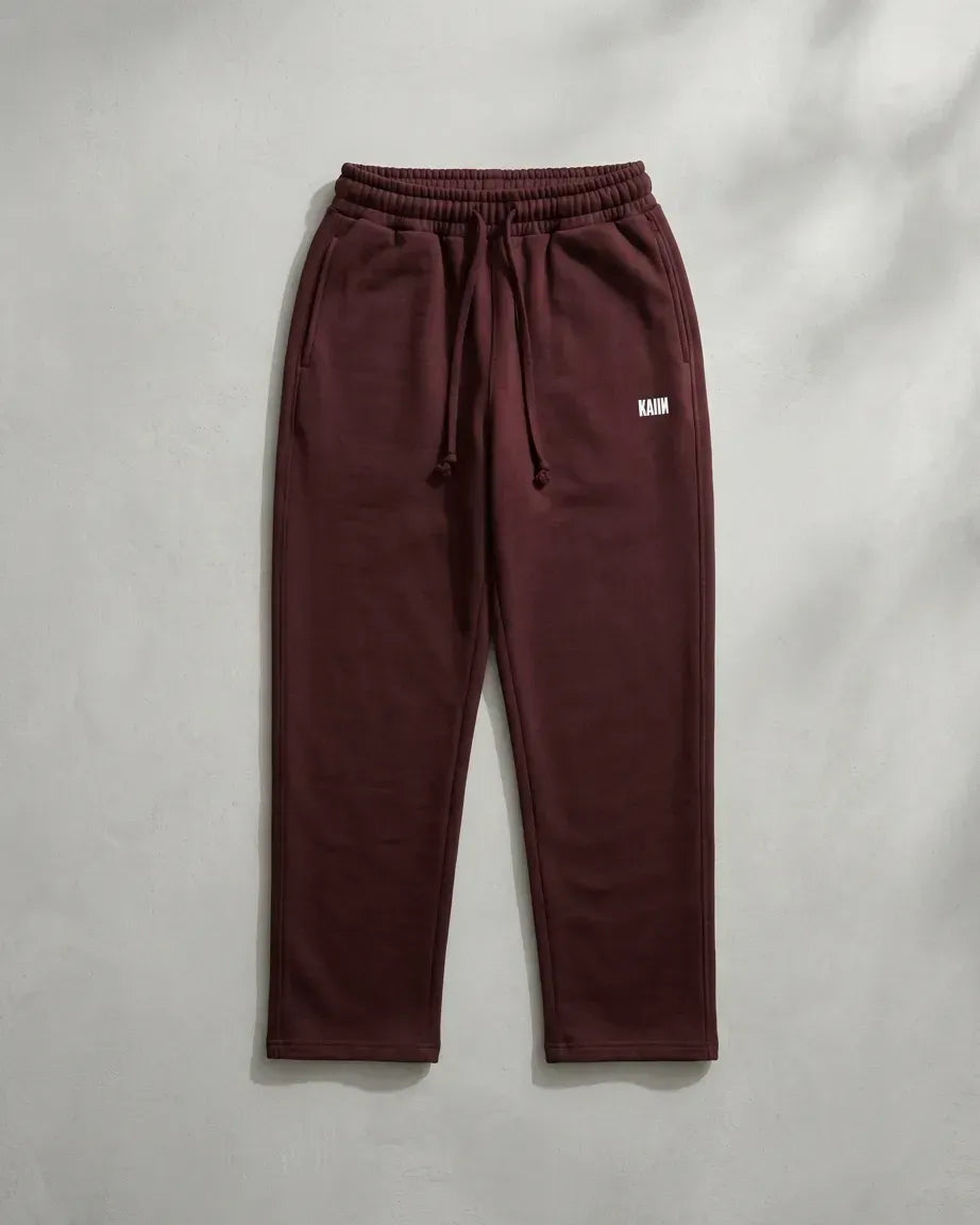 Burgundy Wide leg sweatpant
