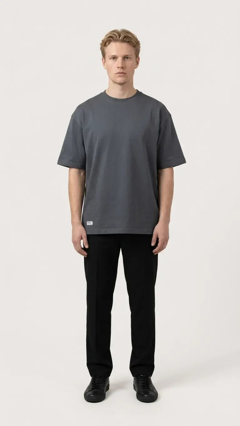 Oversized slate grey T-shirt