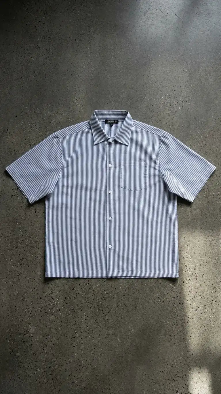 Baby blue Boxy-Fit Shirt