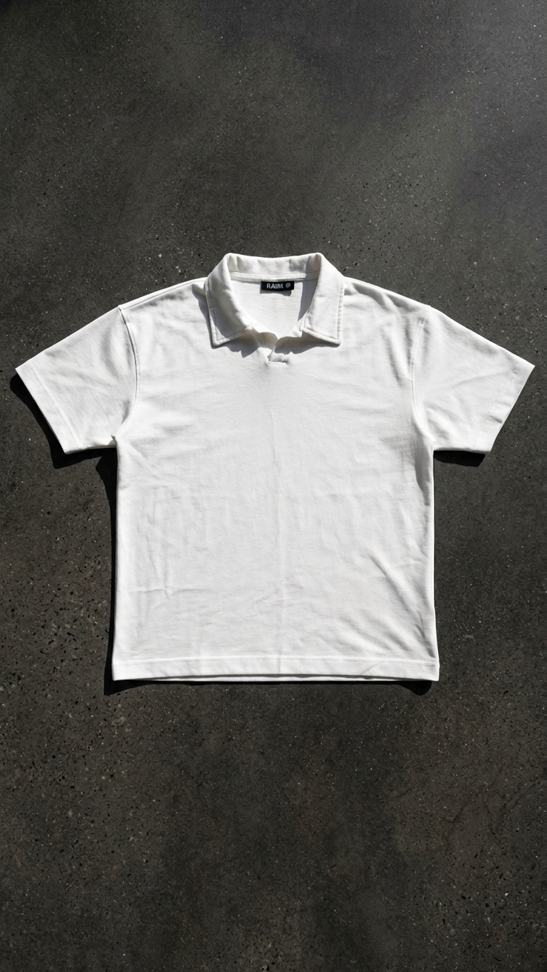 Oversized Off-white Polo T-shirt Heavy weighted