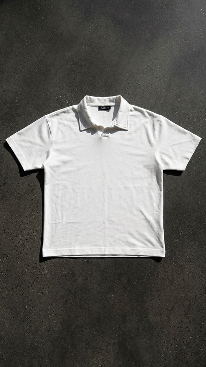 Oversized Off-white Polo T-shirt Heavy weighted
