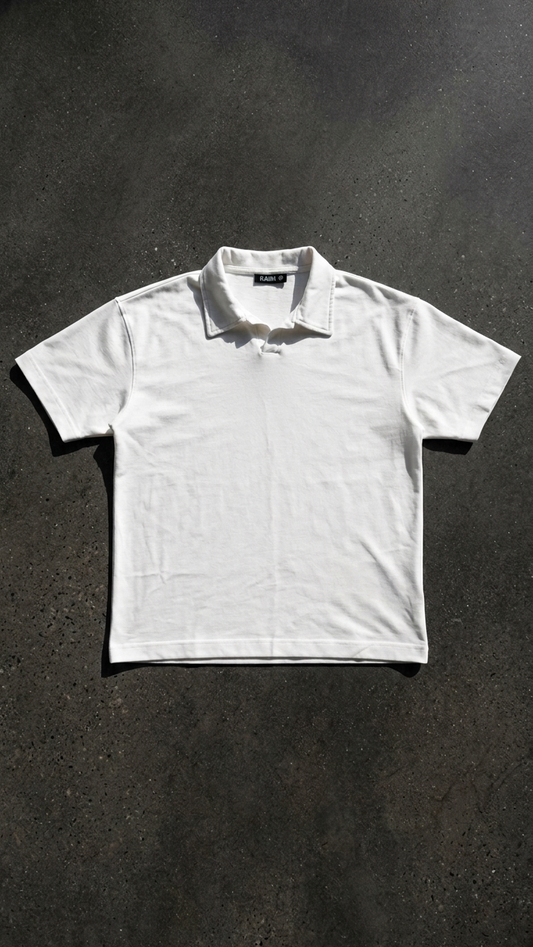 Oversized Off-white Polo T-shirt Heavy weighted