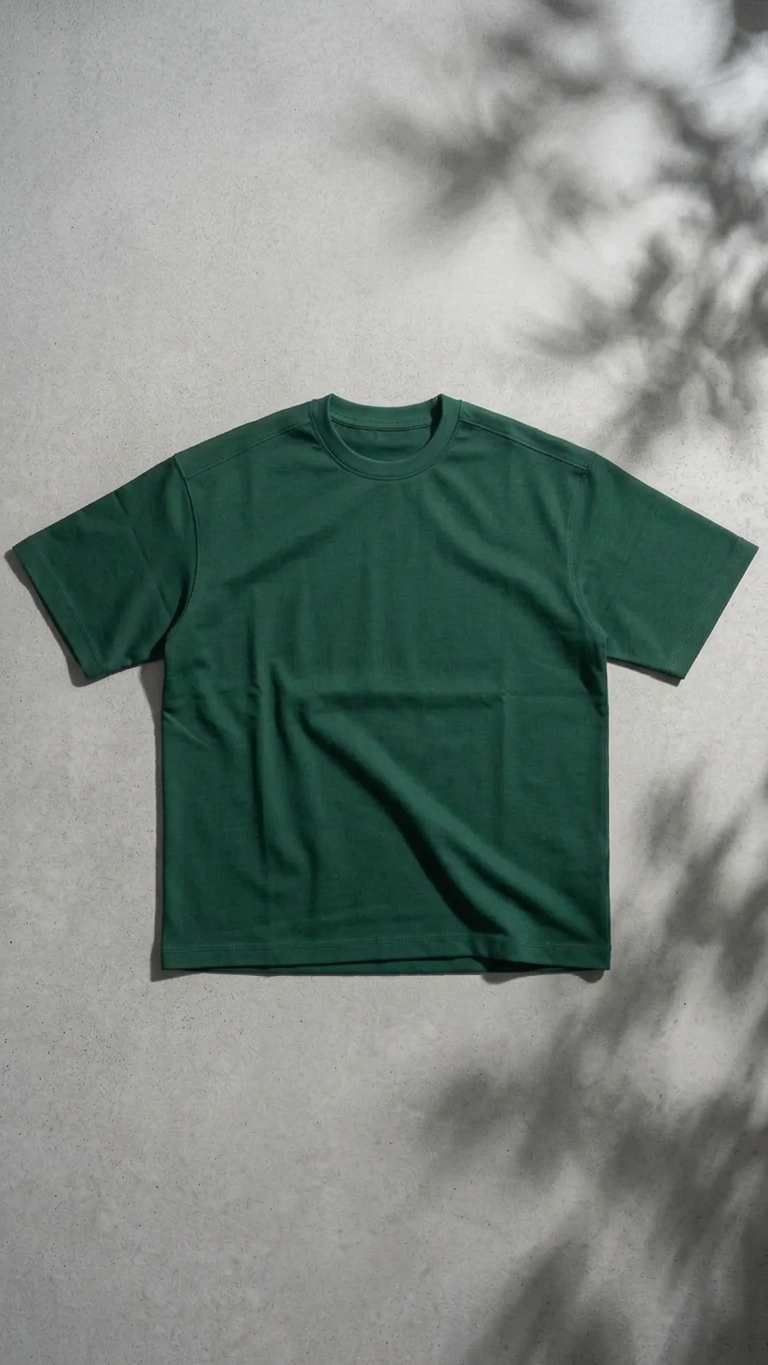 Oversized olive green T-shirt Heavy weighted